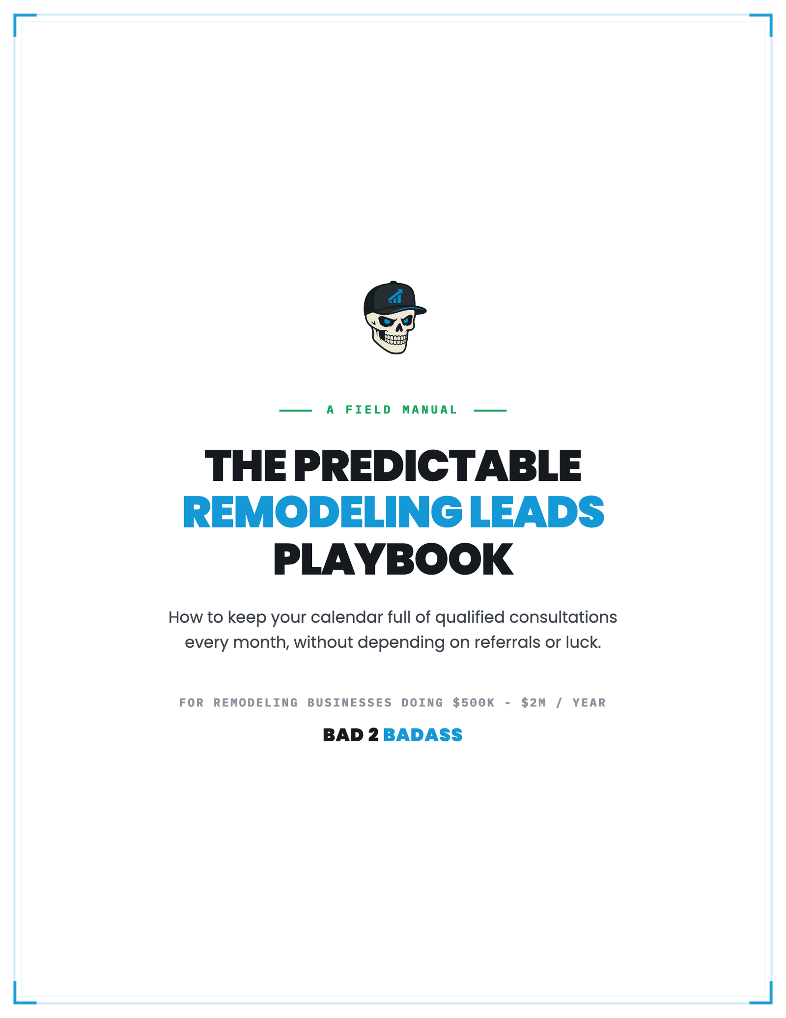 The Predictable Remodeling Leads Playbook cover